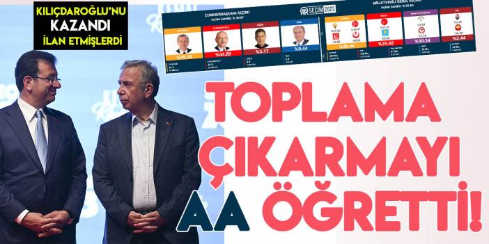 İmamoğlu ve Yavaş, Anadolu Ajansı'nı hedef alıp kendi seçmenlerini kandırdı!