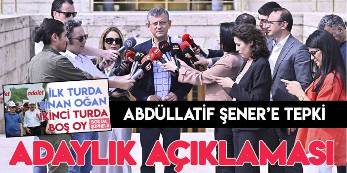 CHP Grup Başkanı Özel'den "adaylık" açıklaması