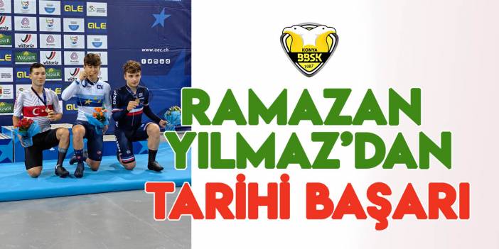 Konya Büyükşehir Belediyesporlu Milli bisikletçi Ramazan Yılmaz Avrupa ikincisi oldu
