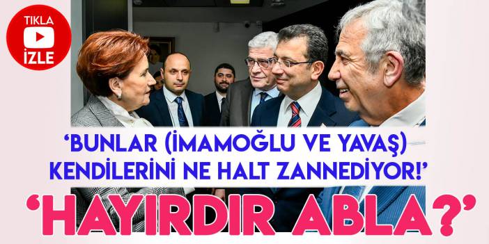 Meral Akşener, "Ekrem İmamoğlu ile Mansur Yavaş kendilerini ne halt zannediyor" demiş!