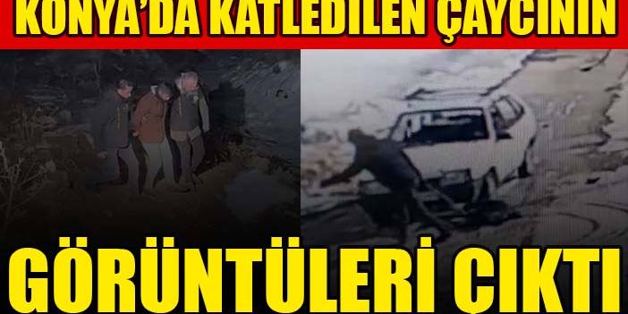 Konya’da çaycının vahşice öldürüldüğü anlar kamerada