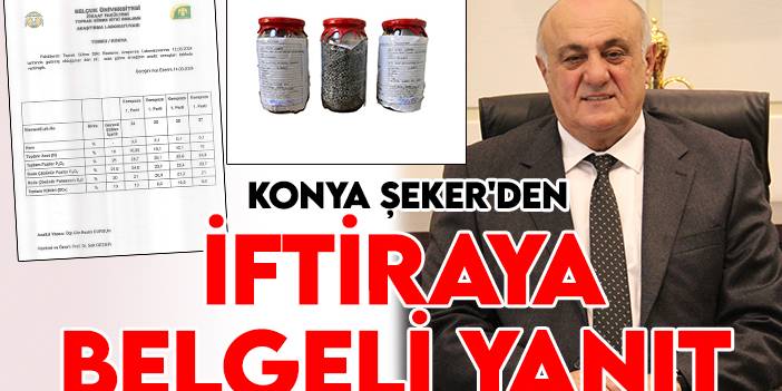 Konya Şeker'den iftiraya belgeli yanıt