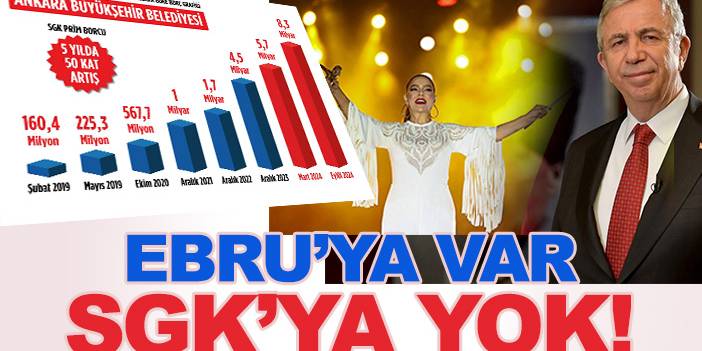 Ebru Gündeş'e 69 milyon TL'ye konser verdiren Ankara BB'nin SGK prim borcu 8,3 milyar TL'ye ulaştı!