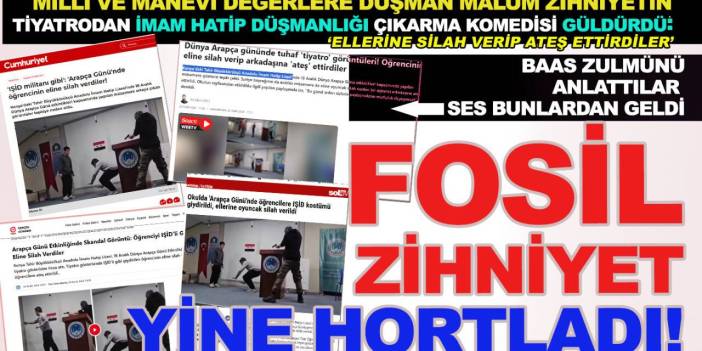 Konya Tahir Büyükkörükçü AİHL öğrencilerinin Baas zulmünü anlattıkları tiyatro oyunu, fosil zihniyeti hortlattı!