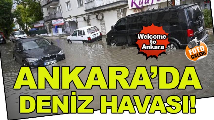 Ankara'da yağmur yağdı, deniz görüntüsü ortaya çıktı