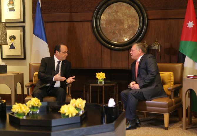 Fransa Cumhurbaşkanı Hollande Ürdün'de