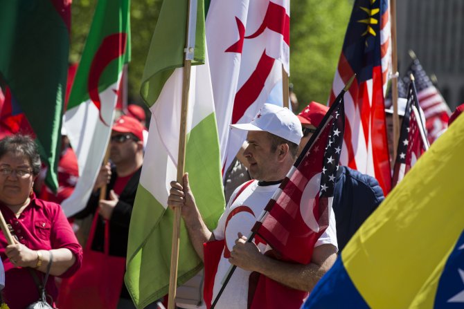 ABD'de Ermeni iddialarına karşı Türkiye’ye destek yürüyüşü düzenlendi