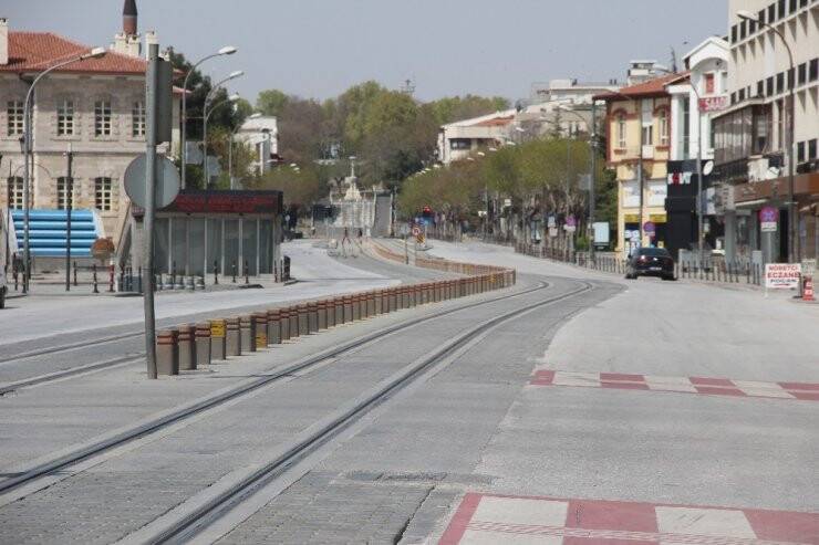 Konya’da sokaklar boş