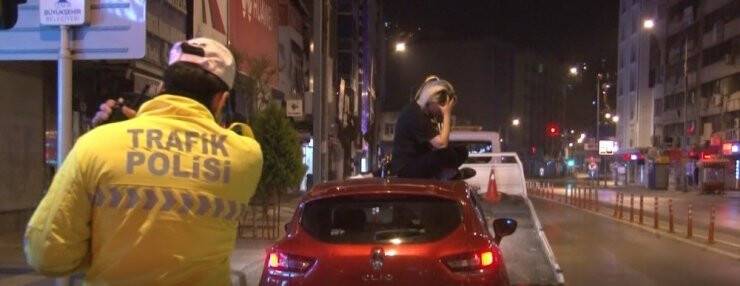 Yasağın başladığı saatlerde alkollü şahılar ortalığı birbirine kattılar