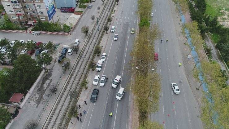 Konya’da Sokağa Çıkma Kısıtlamasında Denetimler Sürüyor