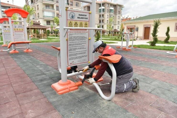 Konya Karatay’da Parklar Salgın Sonrasına Hazırlanıyor