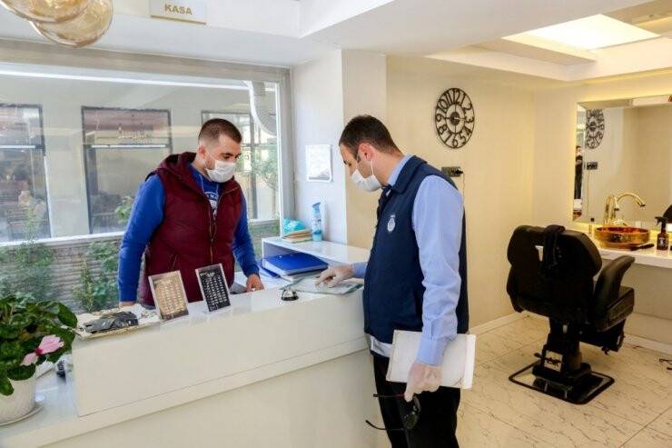 Konya Meram’da Berber Ve Kuaförlere Denetim