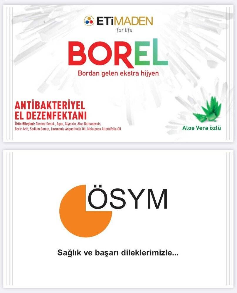 Sınavlarda BOREL verilecek