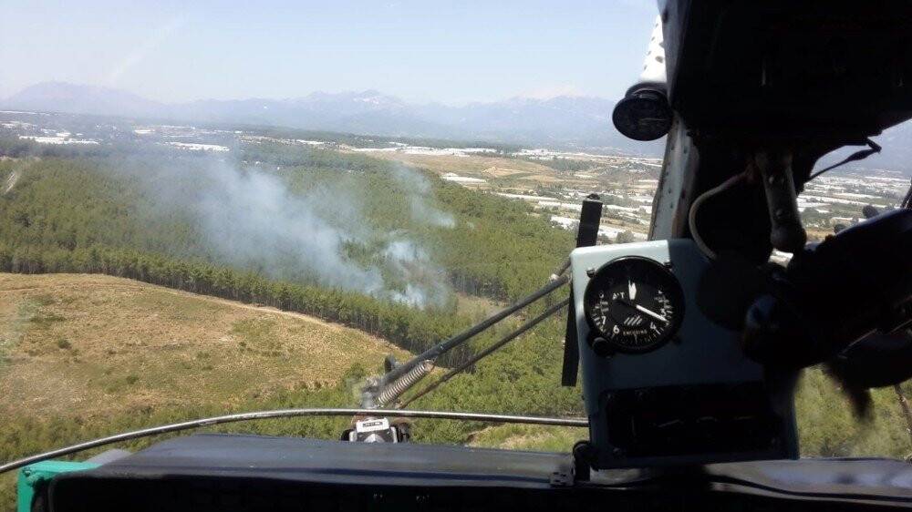 Yangında 2 hektarlık alan zarar gördü