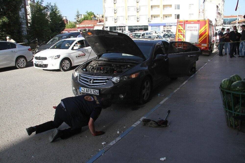 Otomobile giren yılan paniğe yol açtı