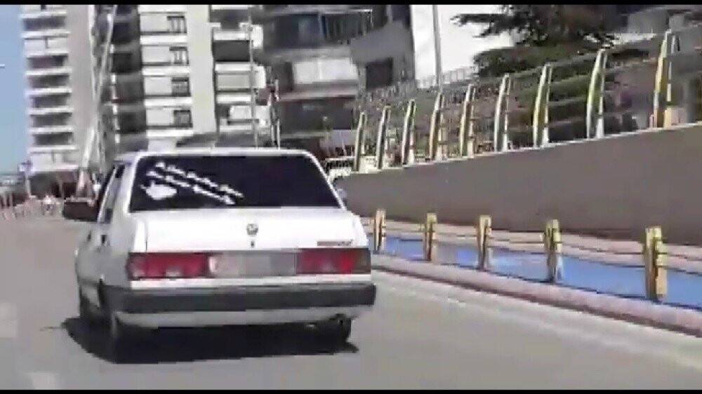Drift yapıp polisten kaçtı
