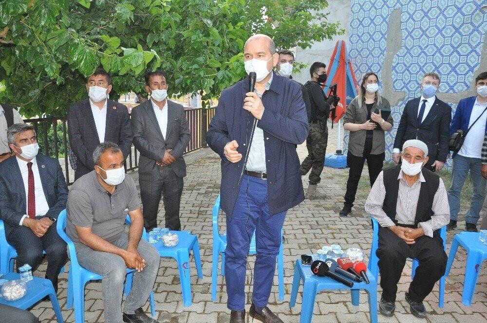 İçişleri Bakanı Soylu’dan şehit işçilerin ailelerine taziye ziyareti