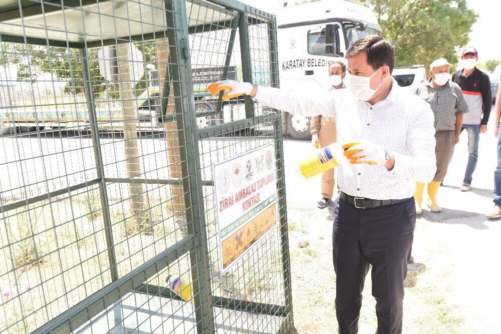 Karatay’da 32 mahalleye zirai ambalaj toplama noktası oluşturuldu