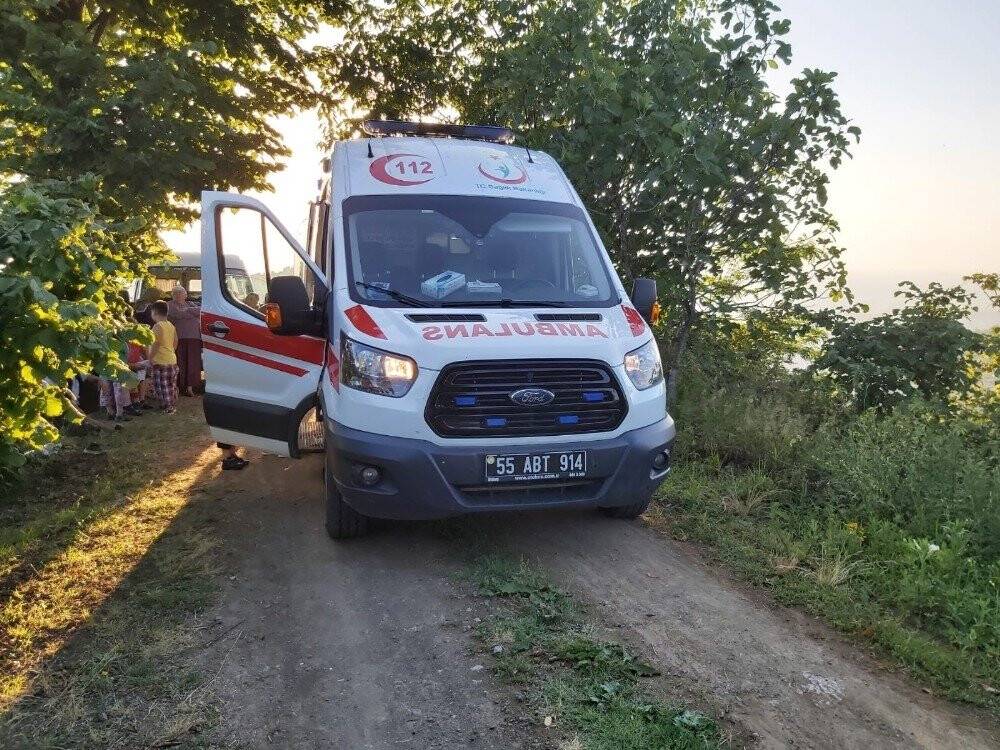 Otomobil fındık tarlasına uçtu