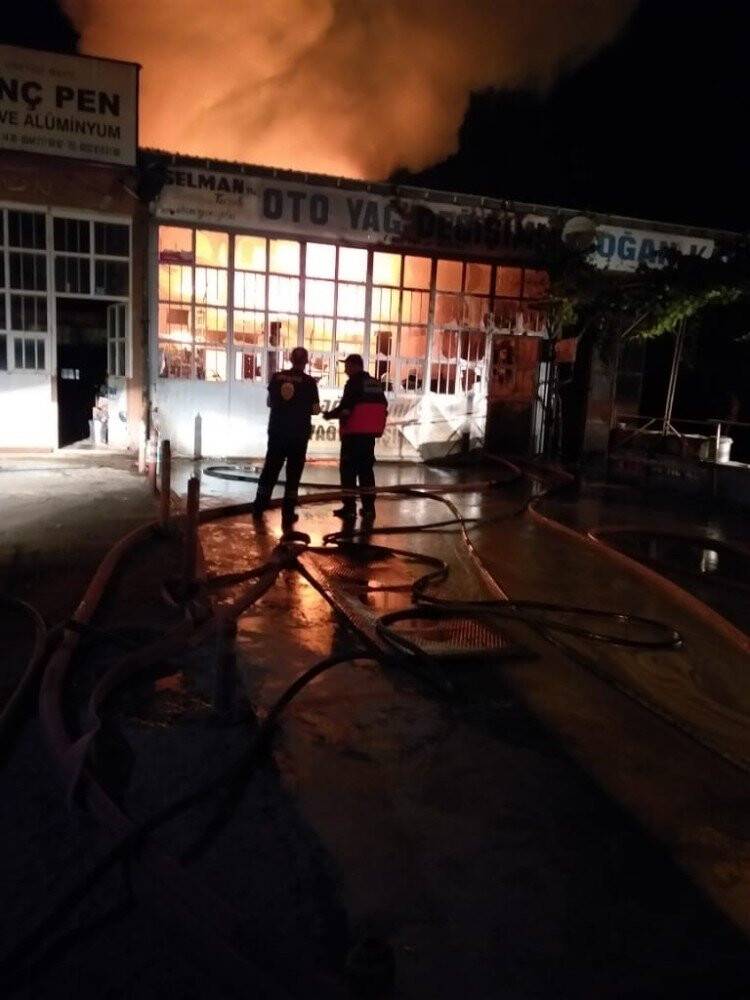 Akşehir sanayisinde yangın