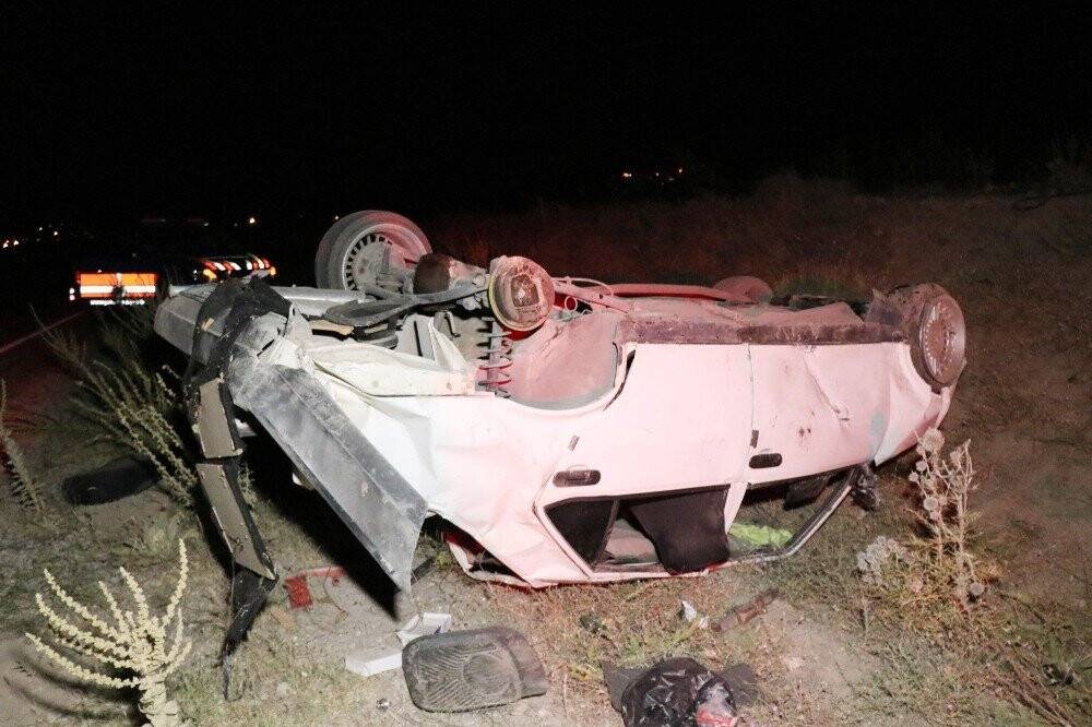 Takla atan otomobil hurdaya döndü: 1 ölü, 2 yaralı