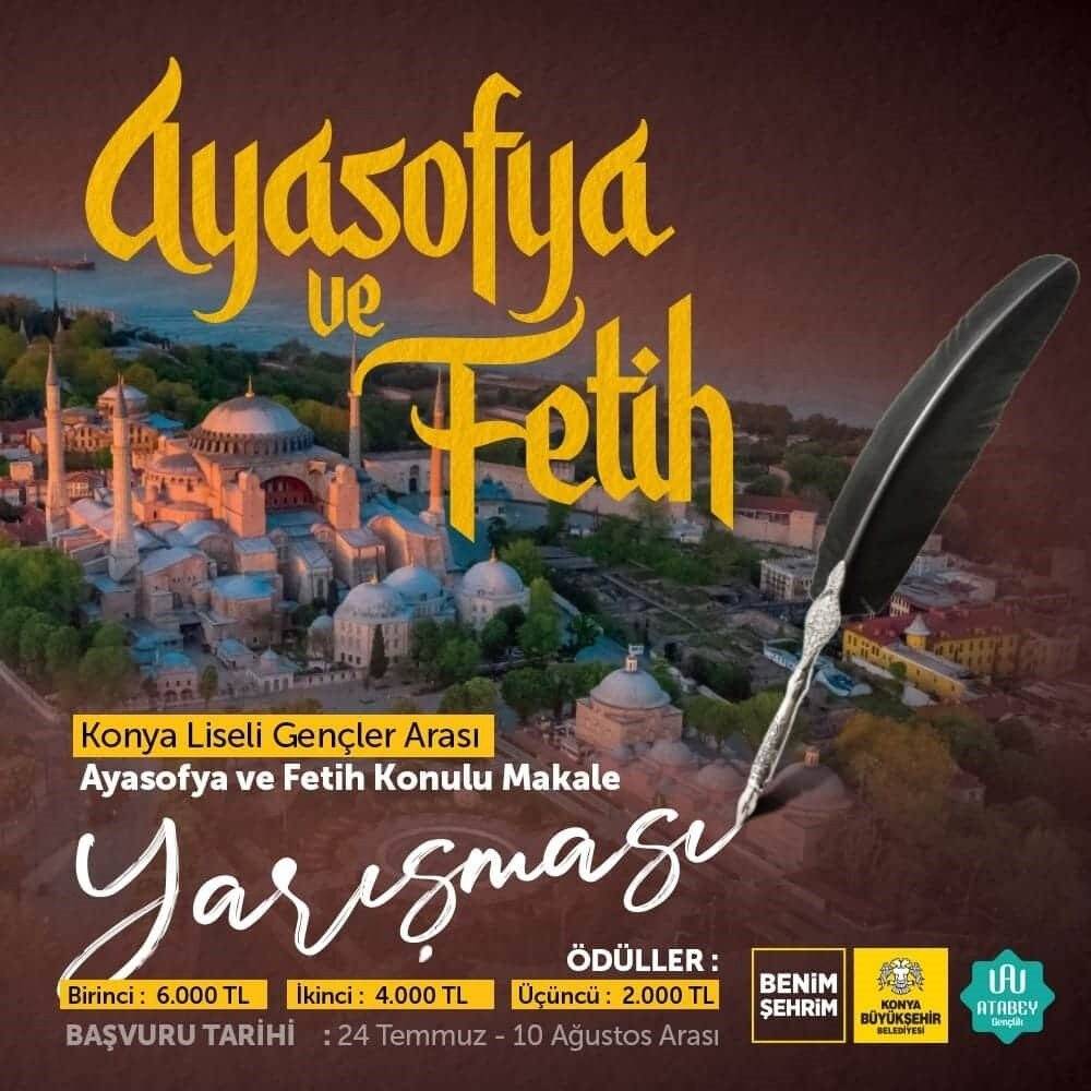 Konya Büyükşehir’den 'Ayasofya ve Fetih' konulu yarışması