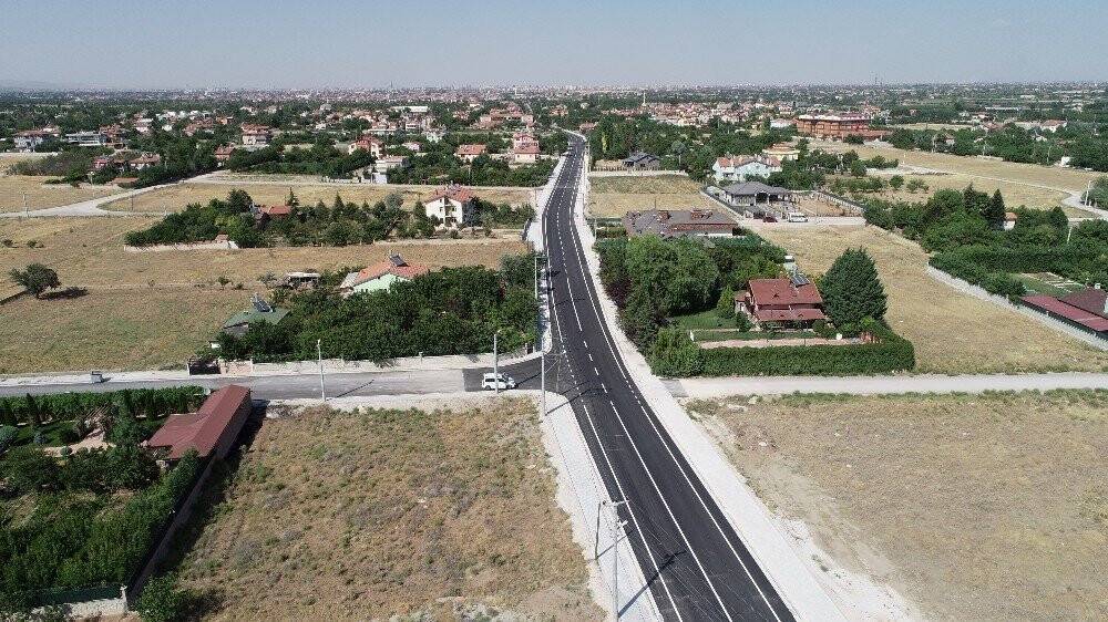 Konya Meram'da yenilenen yolun genişliği artırıldı
