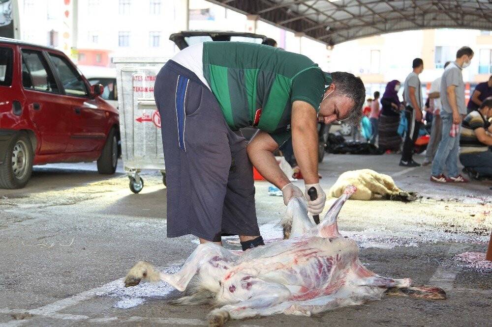 Konya’da kurban kesim yerlerinde pandemi sakinliği