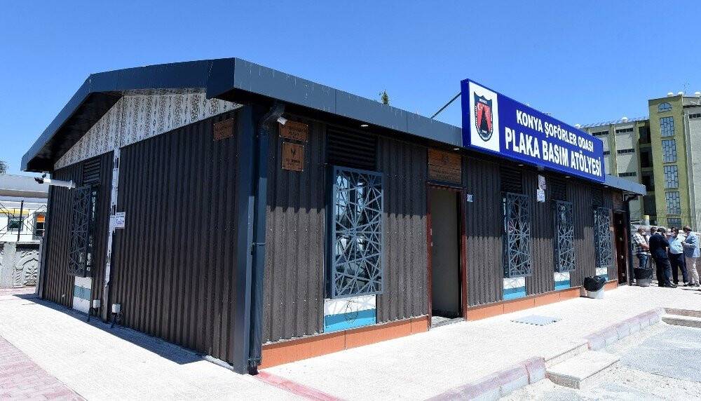 Konya'da Galericiler Sitesi’ne plaka basım merkezi yapıldı