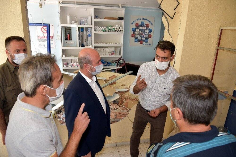 Başkan Pekyatırmacı patlama alanını inceledi