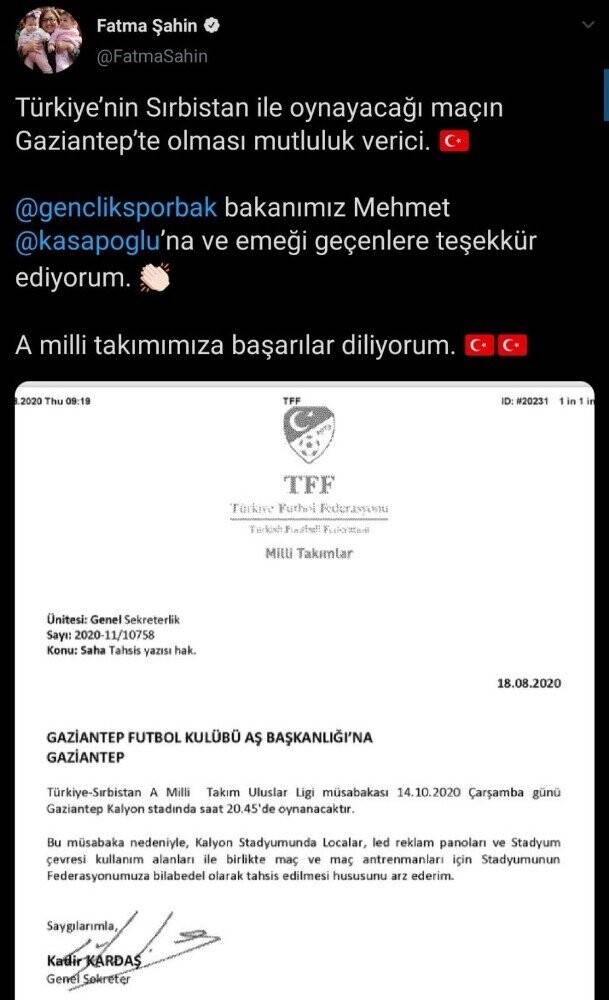 Milli maç heyecanı Gaziantep’te yaşanacak