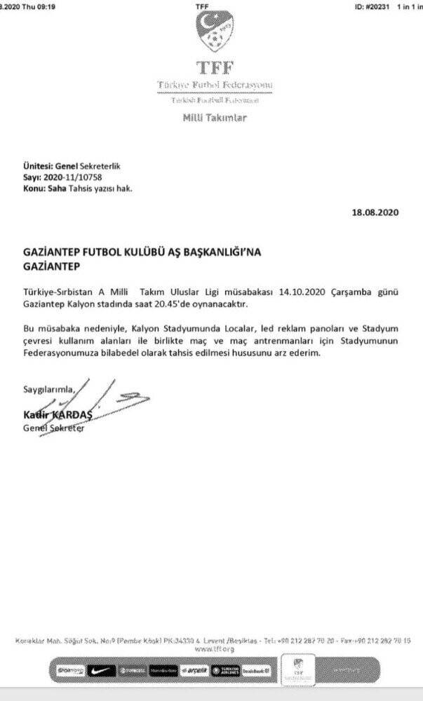 Milli maç heyecanı Gaziantep’te yaşanacak