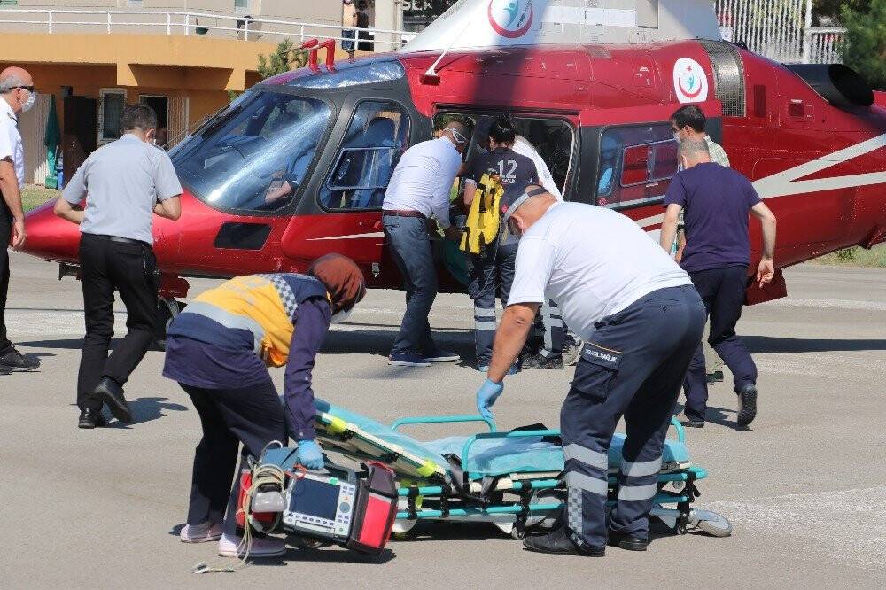 Konya’da yüksek gerilim hattına kapılan genç işçi ağır yaralandı