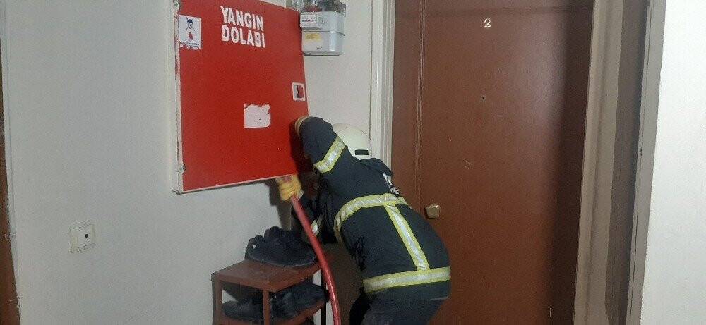 Asansör boşluğunda korkutan yangın