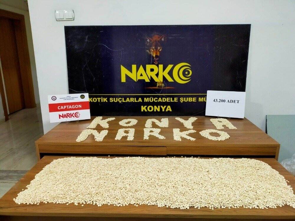 Konya’da uyuşturucu operasyonu: 54 bin 852 adet hap ele geçirildi