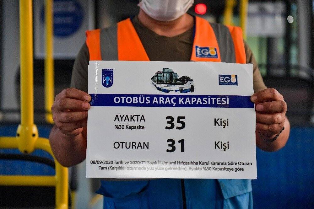 Toplu taşımalarda  yeni düzen! Kapasite etiketleri