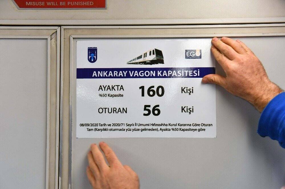 Toplu taşımalarda  yeni düzen! Kapasite etiketleri