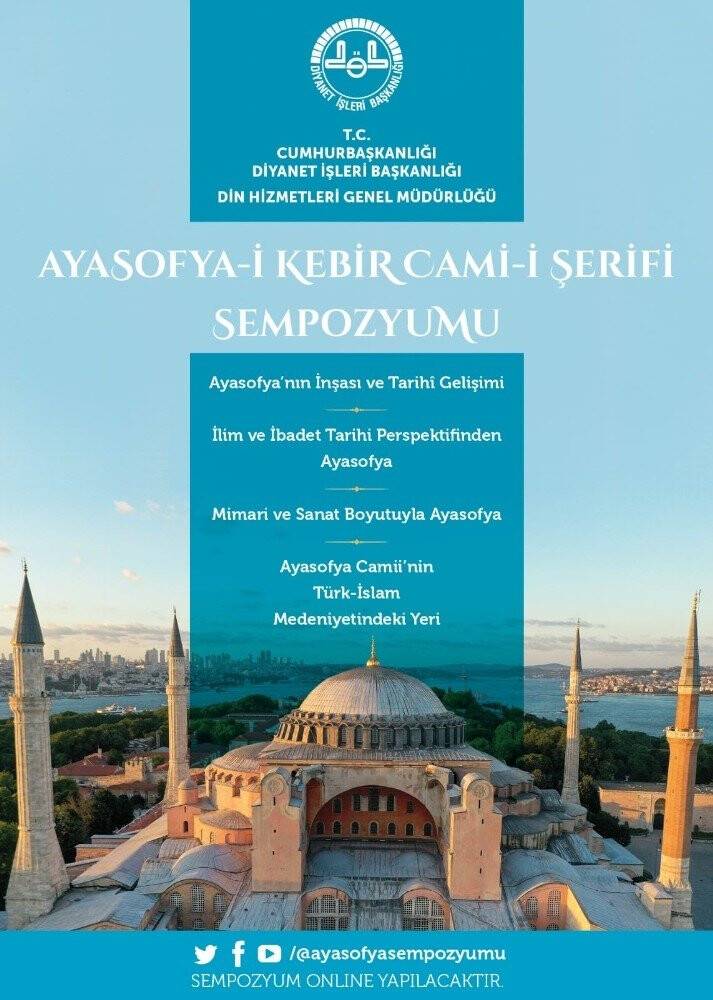 2 Ekim Cuma günü 'Ayasofya-i Kebir Cami-i Şerifi Sempozyumu' başlayacak