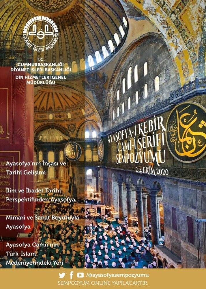 2 Ekim Cuma günü 'Ayasofya-i Kebir Cami-i Şerifi Sempozyumu' başlayacak