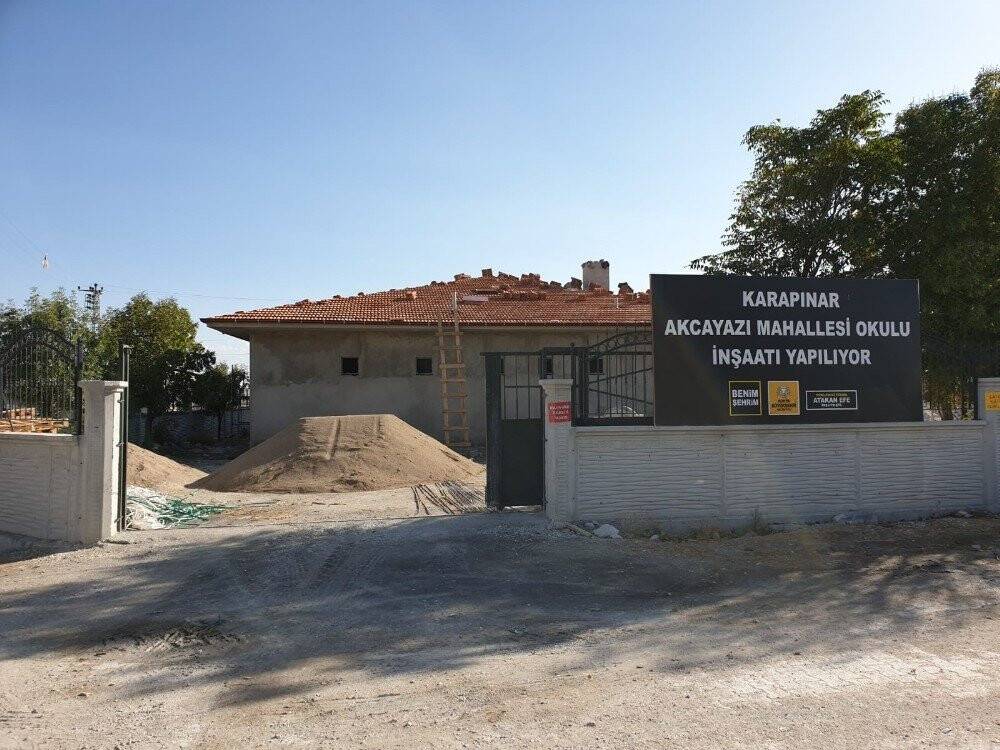 Konya Büyükşehir'den Akcayazı Mahallesine 4 derslikli okul