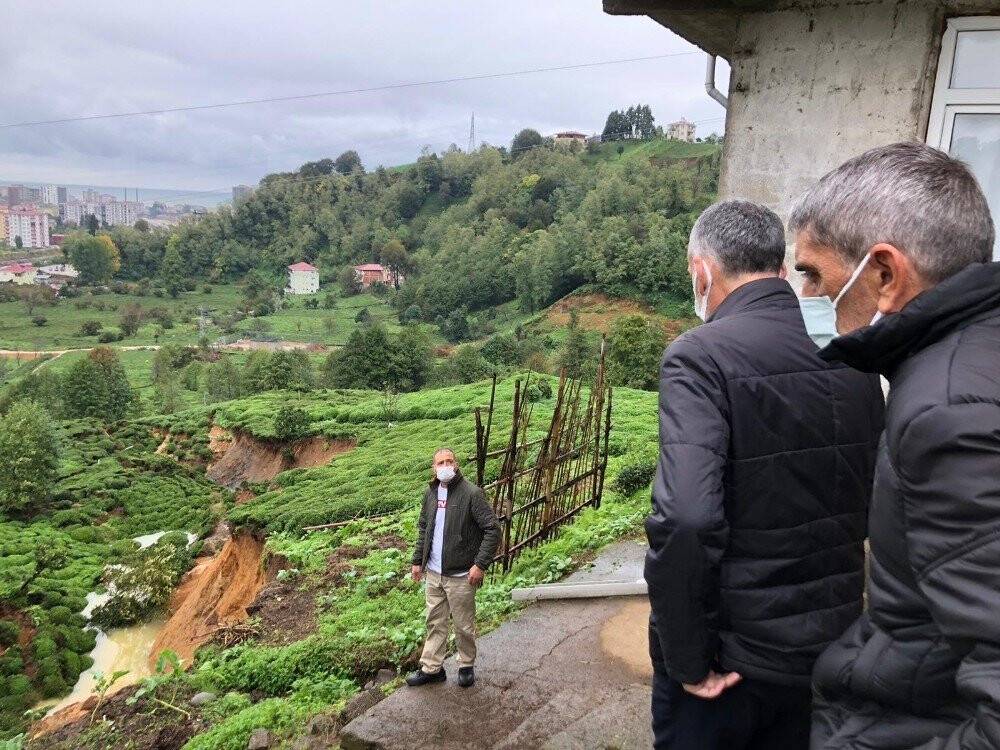 Rize’nin Pazar ilçesinde heyelan