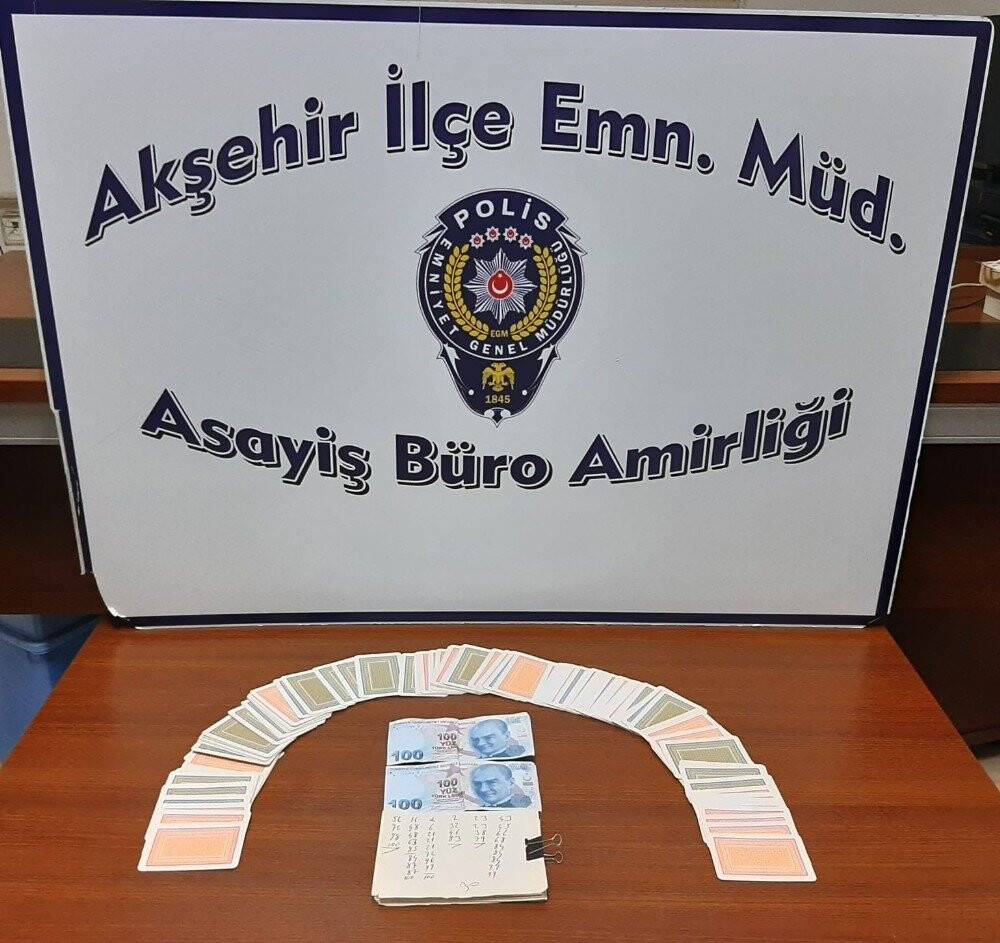 Akşehir’de kumar operasyonu
