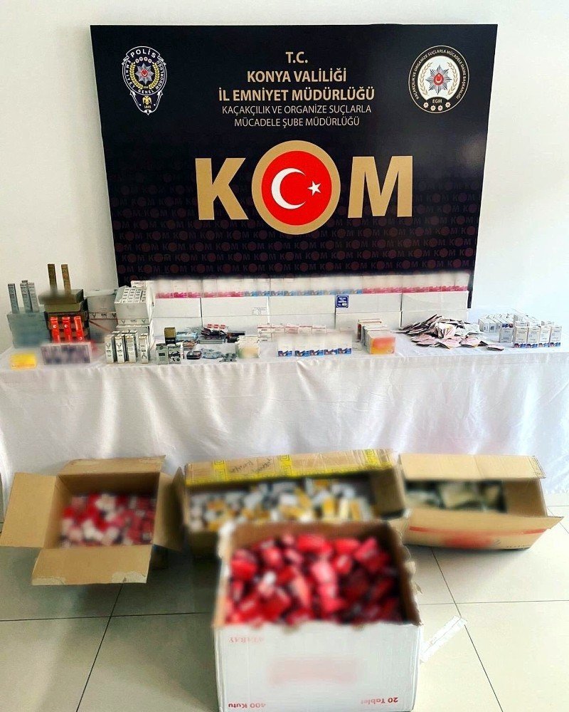 Konya’da 692 bin 476 tablet kaçak tıbbi ilaç ele geçirildi