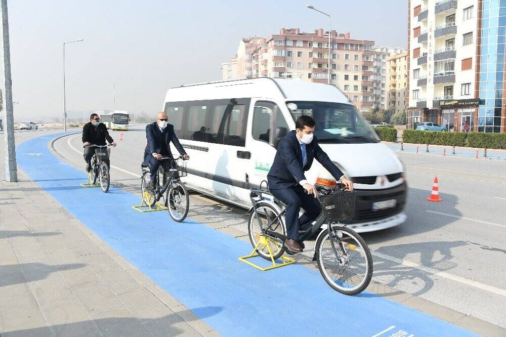 Bisiklet şehri Konya'da roller değişti!