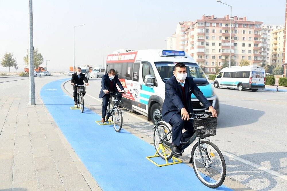 Bisiklet şehri Konya'da roller değişti!