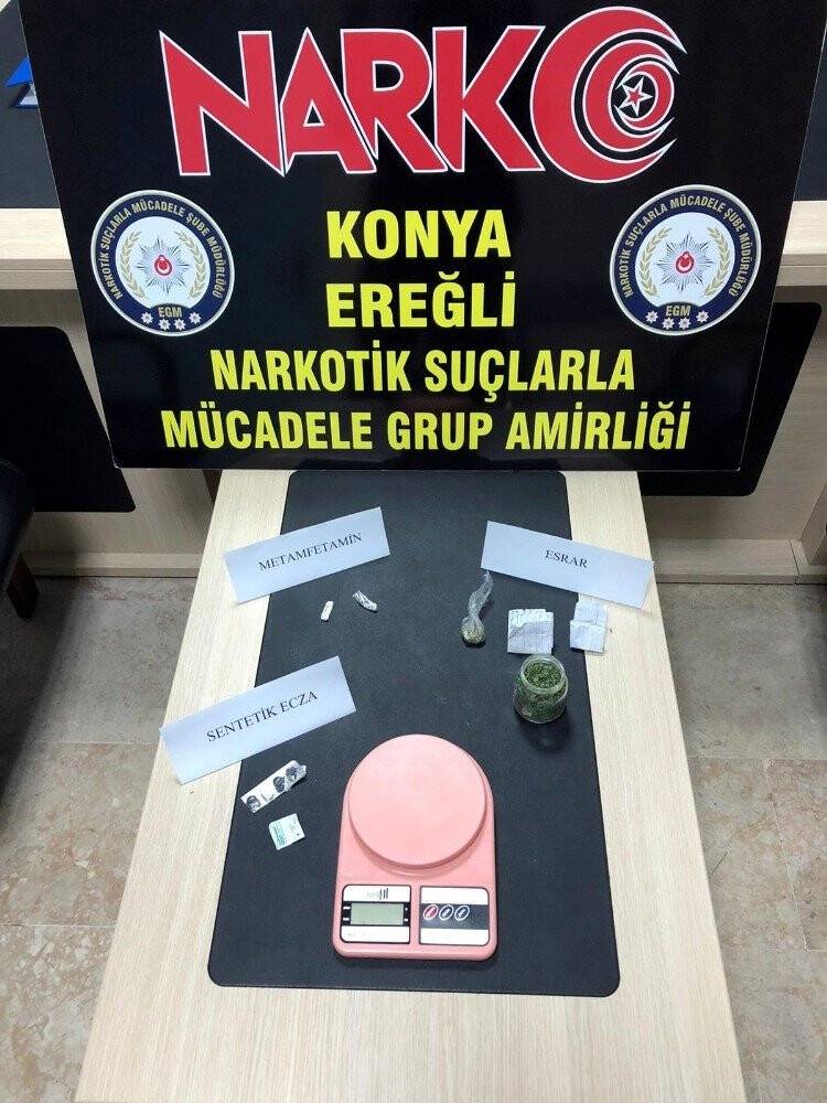 Konya’da uyuşturucu operasyonu: 3 tutuklama
