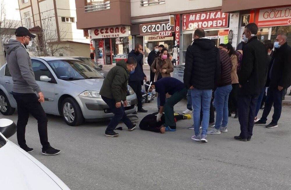 Konya'da kaza! Otomobil ile motosiklet çarpıştı: 1 yaralı