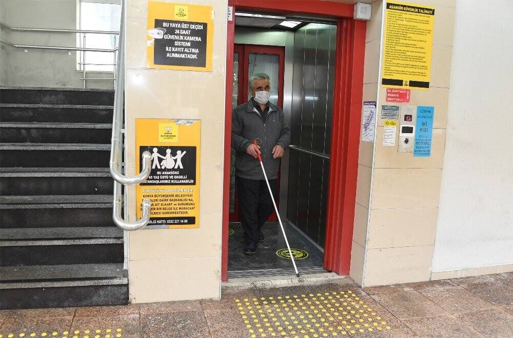 Konya'da Ecdat Bahçesi ve yaya üst geçitlerine 'Erişilebilirlik Belgesi'