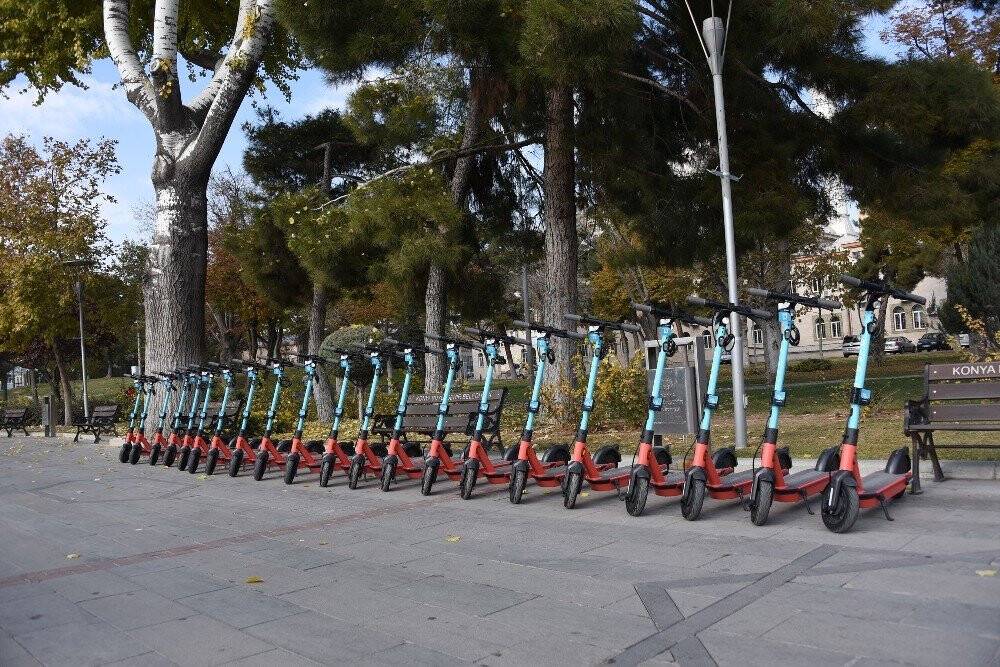 Konya'da ulaşım araçlarında yeni dönem! Elektrikli scooter