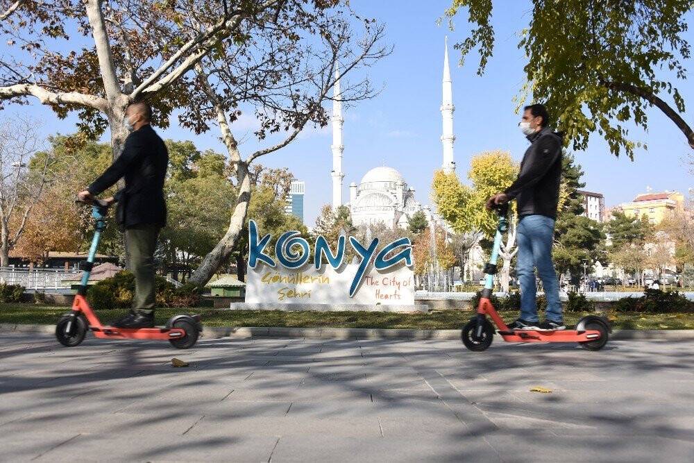 Konya'da ulaşım araçlarında yeni dönem! Elektrikli scooter